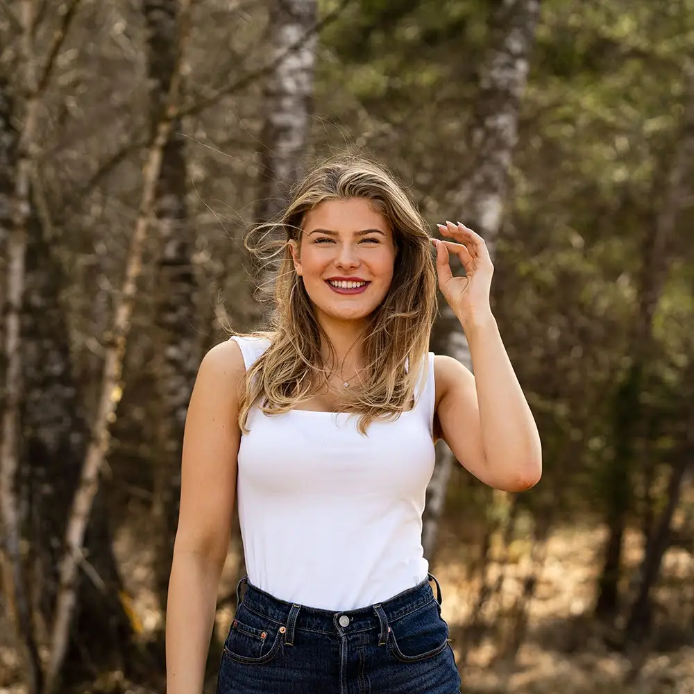 Portrait-Shooting im Birkenwald